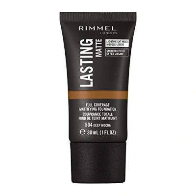 Afbeelding van Rimmel Lasting Matte Foundation 504 Deep Mocha