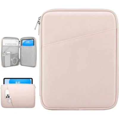 Afbeelding van 9 11 inch tablethoes compatibel met iPad 10.2 2021 2019, Pro 2018, Air 5/4 10.9 2022/2020, 10e generatie 10.5 2020220 2, Galaxy y Tab A8 10.5/Tab S6 Lite 10.4, Roze