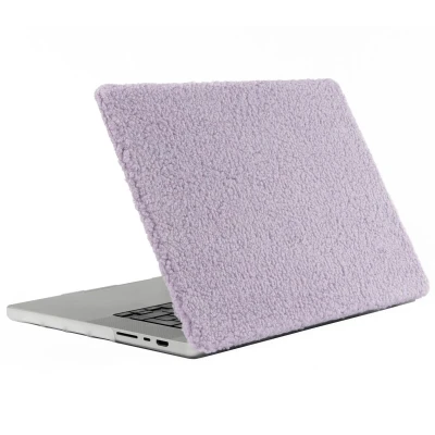 Afbeelding van Teddy Hard Cover / Hardcase MacBook Pro 14 Inch (2021) (2023) M3 Chip Textiel Lavender Lilac Lila iMoshion