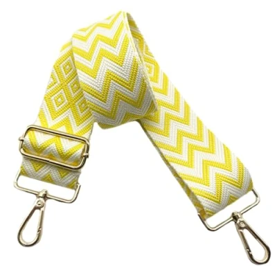 Afbeelding van Schouderriem voor tas, 5 cm, brede riem, schoudertas, verstelbaar, schouderriem, verwisselbare handtas met goudkleurige gesp, dames, doe het zelf, accessoires (geel), 01