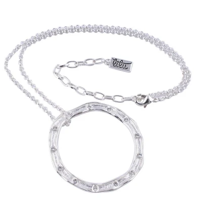 Afbeelding van Behave Ketting met cirkelvormige hanger steentjes
