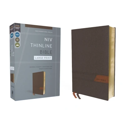 Afbeelding van Niv, Thinline Bible, Large Print, Cloth Flexcover, Gray, Red Letter, Comfort Print: New International Version, Thinline, Print