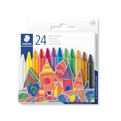 Afbeelding van Staedtler, Kleurpotloden, Waskrijt (Veelkleurig, 24 x)