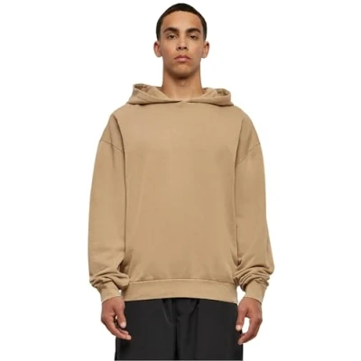 Afbeelding van Build Your Brand Acid Washed Oversized Capuchon Beige M Man