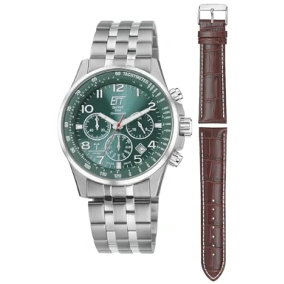 Afbeelding van ETT Radiografische chronograaf Funk Solar Chronograph, EGS 11611 82MS (set, 2 delig, Met wisselband)