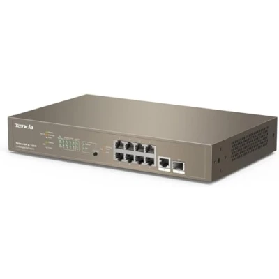 Afbeelding van Tenda TEG5310P 8 150W Netwerk switch L3 beheerde PoE poort Grijs
