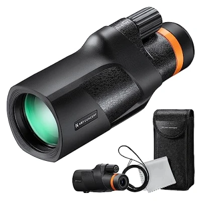 Afbeelding van K&amp;F Concept Monoculaire telescoop 12x50 HD mobiele telefoontelescoop met Arca interface voor vogels kijken, jagen, wandelen, concerten (IP66 waterdicht zwart)