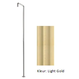 Afbeelding van Waterevolution Flow douchezuil met mengknop light gold T146WGE