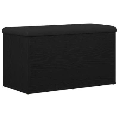 Afbeelding van vidaXL Opslagbank Zwart Eiken MDF, Polyester 80 x 40 45 cm
