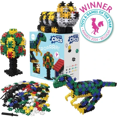 Afbeelding van Nano Clics Creative Builders 500 Piece Set 5 in 1 Bouwblokken DUURZAAM Speelgoed Gemaakt Van 100% GERECYCLEERDE Kunststof 8, 9, 10, 11, 12 jaar Constructie