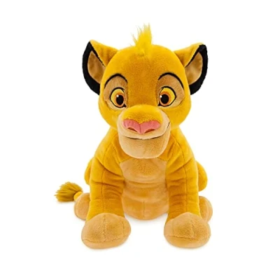 Afbeelding van Disney Store officiële middelgrote Simba knuffel voor kinderen uit, De Leeuwenkoning, 33 cm, pluchen, knuffelbare, kleine leeuw met geborduurde details en zachte afwerking