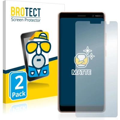 Afbeelding van BROTECT Screenprotector voor Nokia 7 Plus Folie Beschermfolie matte (2 Stuks)