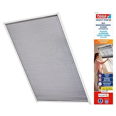 Afbeelding van tesa Insect Stop Aluminium insectenhor plissé (b x h) 1.14 m 1.60 Antraciet 1 stuk(s)
