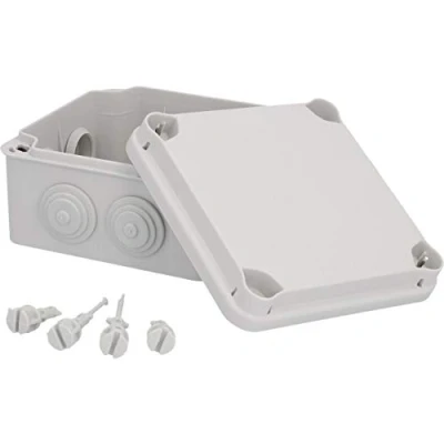 Afbeelding van UNITEC opbouwdoos, aansluitdoos, inbouwbehuizing, 121 x 68 mm, spatwater en stofbescherming volgens IP 65, schroefdeksel