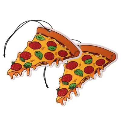Afbeelding van Set van 2 tuning luchtverfrissers geurboom voor de auto Air Freshener design geurhanger (2 x pizza)