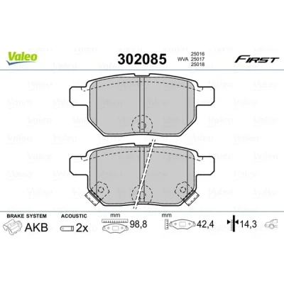 Afbeelding van Valeo Remblokset 302085