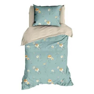 Afbeelding van Dekbedovertrek Satin d&#039;Or Zabina Aquablue Satijn 140 x 200 / 220 cm 1 Persoons