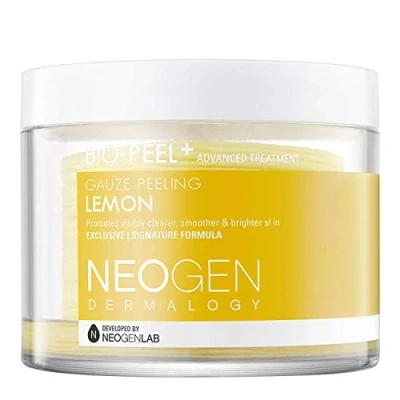 Afbeelding van DERMALOGY by NEOGENLAB Bio Peel Mull peeling pads (citroen, 30 pads), en whitenende pad met PHA, citroen citroengras, Koreaanse huidverzorging