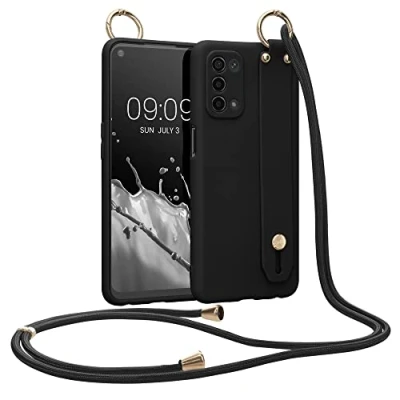 Afbeelding van kwmobile Hoesje geschikt voor Oppo A74 (5G) / A54 Telefoonhoesje met koord en handgreep Hoes smartphone in design