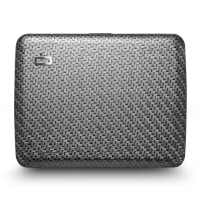 Afbeelding van Ögon Designs V2 Smart Case Large aluminium portemonnee RFID blokkerende kaarthouder Maximaal 10 kaarten en bankbiljetten (Carbon print)