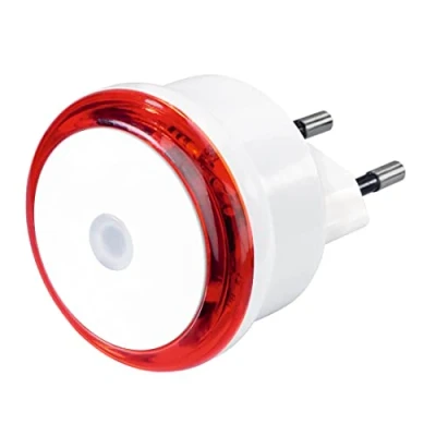 Afbeelding van Hama Led Nachtlampje Basic Met Stekker Schemersensor Energiebesp. Rood
