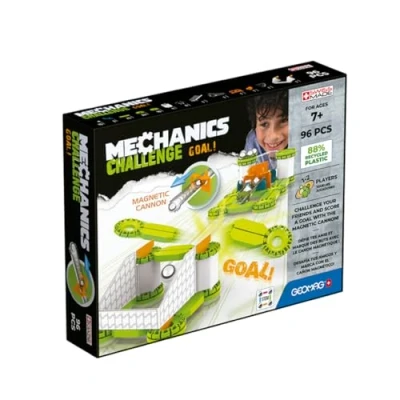 Afbeelding van Geomag Mechanics Challenge Goal Educational and Creative Game for Children Magnetic Building Blocks with Metal Spheres, Recycled Plastic Set of 96 Pieces