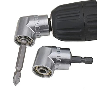 Afbeelding van TIMESETL 105 hoekschroevendraaier opzetstuk adapter met 1/4 inch snelwissel en magnetische bithouder hoekschroefopzetstuk haakse aandrijving