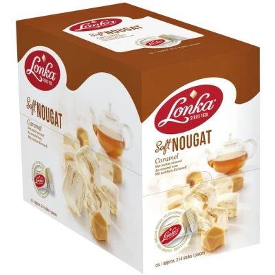 Afbeelding van Nougat Lonka caramel per stuk verpakt 12gr