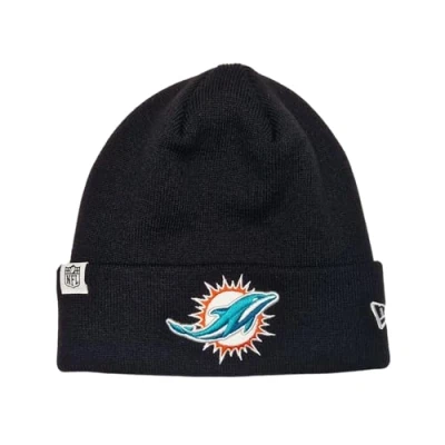 Afbeelding van New Era Miami Dolphins NFL Loop Label Knit Zwart Beanie Muts