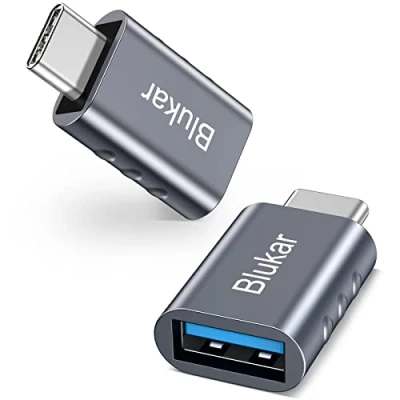 Afbeelding van Blukar USB C naar 3.0 (OTG) adapter, [set van 2] type stekker A bus snelsynchronisatie voor MacBook Pro, Galaxy S9/S10 enz.