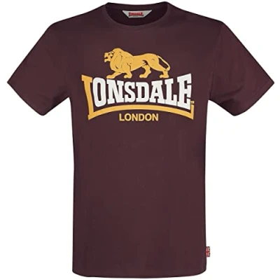 Afbeelding van Lonsdale Normale Passform Tshirt print, Maat: Medium, Oxblood