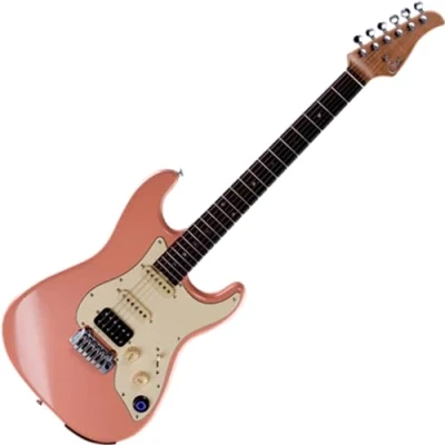 Afbeelding van Mooer GTRS Guitars Professional 800 Flamingo Pink Intelligent Guitar met gigbag