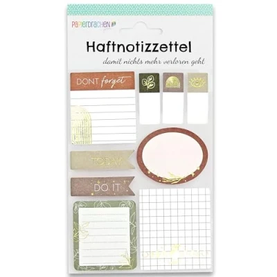 Afbeelding van Papierdrachen Bullet Journal Sticky Notes Uni 9 verschillende blokken zelfklevende notitieblaadjes To do weekoverzicht veel nuttige voor je notitieboek set 4