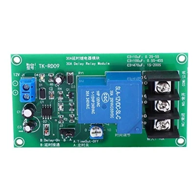 Afbeelding van DC 12V Timer Relay 30A, Delay Timing Module 0.1 5 Seconds, Belasting: AC 250V 30A / 30V