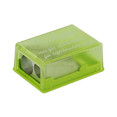 Afbeelding van KUM 105.34.19 G puntenslijper met houder 2in1 M2 Lefty, groen, voor linkshandigen, dubbele doos, 1 stuk