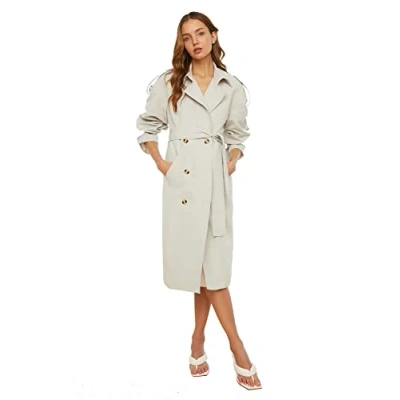 Afbeelding van Trendyol Donker Marineblauwe Oversized Trenchcoat Met Riem Twoss21Tr0005