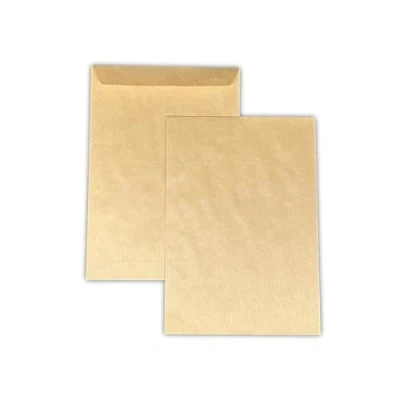 Afbeelding van UGENVC4M enveloppen, groot, A4 C4, kraftpapier, bruin, 90 g, formaat 229 x 324 mm, zelfklevend, siliconen, plakband, UGENVC4M, 50 stuks