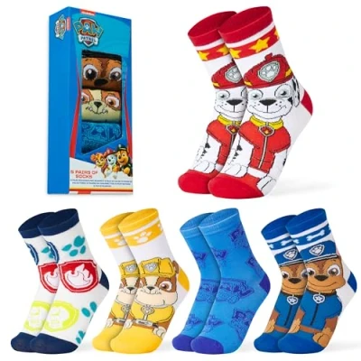Afbeelding van Paw Patrol Grappige ademende sokken voor kinderen, 5 stuks, Blauw / veelkleurig, 30 35
