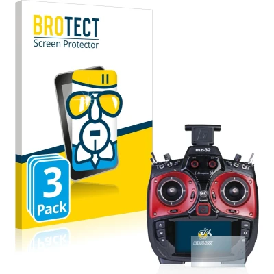 Afbeelding van BROTECT Screenprotector voor Graupner MZ 32 (3.Gen) Folie Beschermfolie Beschermglas transparant (3 Stuks)