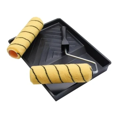 Afbeelding van ProDec 225 mm verfrolset voor dispersie en metselwerkverf 2 x middelpolige verfrolhulzen muren plafonds, frame/schaal, rolsets dispersieverf