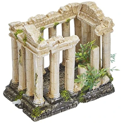Afbeelding van Nobby aqua deco acropolis met planten 16 x 10,5 14,2 cm 1 ST