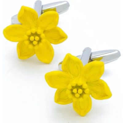 Afbeelding van Manchetknopen Gele Narcis Bloem