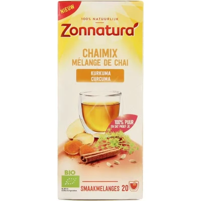 Afbeelding van Zonnatura Chai Mix Kurkuma Bio, 20 gram