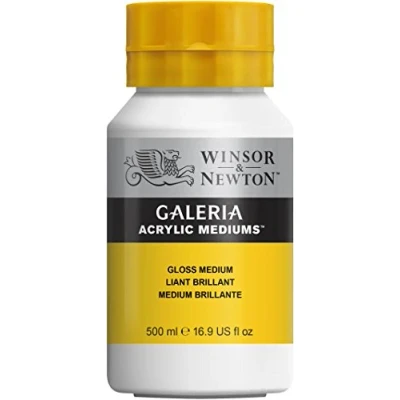 Afbeelding van Winsor &amp; Newton 3050820 Galeria Gloss Medium, pot 500 ml, verhoogt de kleurdiepte en transparantie van kleur