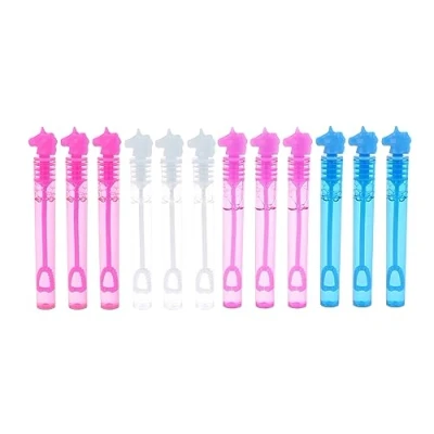 Afbeelding van Henbrandt 12 Stuks Unicorn / Eenhoorn Mini Bellenblaas Staafjes (4ml) Belleblaas traktatie uitdeelcadeautjes voor kinderen &amp; peuters Traktaties en kinderverjaardagen Klein grabbelton speelgoed in uitdeelzakjes