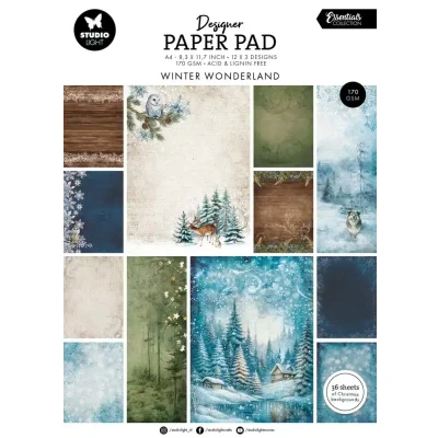 Afbeelding van Designer Paper Pad Winter wonderland Essentials nr.338