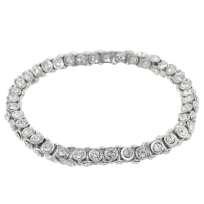 Afbeelding van Behave Elastische armband met zilver kleurige steentjes