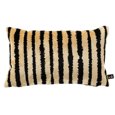 Afbeelding van Hoii LORENZO Sierkussen 30x50 cm Raven Zwart Multicolor met duurzame kussenvulling