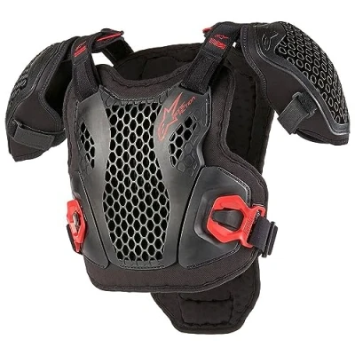 Afbeelding van Alpinestars 2024 Bionic Action Jeugd Bodyprotector Zwart / Rood maat S/M