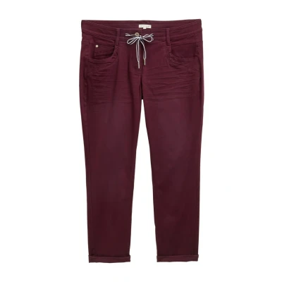 Afbeelding van TOM Tailor Tapered Broek, Dames, Maat: 44x28, Bordeaux red